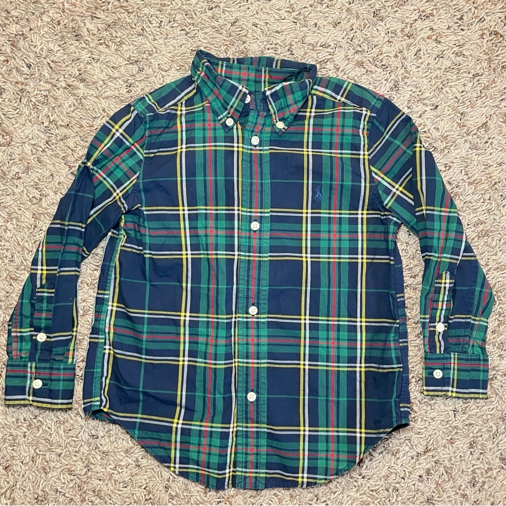 Boy’s Ralph Lauren plaid Long Sleeve Top - Picture 1 of 4